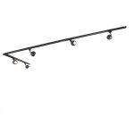 Gissi - syst�me de rail spot luminaire plafond, plafonnier compatible pour led - 5 lumi�re - l 286 cm ...