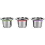 Gistuch - lot de 3 capsules de caf� rechargeables en acier inoxydable avec filtre � dosette r�utilisable ...