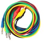 Gistuch - 5 pi�ces c�ble de test de sonde 4mm fiche banane � 10mm adaptateur de pince p1042