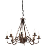 Giuseppe - lustre italien - 8 lumi�re - � 650 mm - brun rouille - classique / antique, rustique - �clairage ...