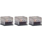 Glaons dcoratifs solaires star trading, led, lot de 3, petits glaons, extrieur, blanc chaud, capteur ...