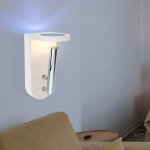 Applique murale int�rieur salon moderne applique avec spot mobile en pl�tre, verres blancs interchangeables, ...