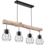 Design plafond suspendu luminaire poutres en bois pendule spot salle � manger r�tro treillis lampe globo ...