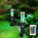 Lampadaire �clairage ext�rieur dimmable avec t�l�commande fum�e cuivre ext�rieur avec d�tecteur de mouvement ...