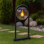 Globo - lampadaire ext�rieur path light patio lamp lampadaire ext�rieur boule de verre, ip44 retro, m�tal ...