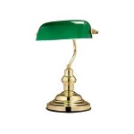 Globo - lampe de banquier rétro antique nostalgique lampe de bureau lampe de table vert antique 2491 Globo - lampe de banquier rétro antique nostalgique lampe de bureau lampe de table vert antique 2491