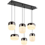 Globo - lampe suspendue led plafonnier salle � manger lumi�re cristaux de graphite