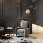 Globo lighting - led lampadaire arche lampadaire arche sable salon, m�tal, 9w 810lm blanc chaud, lxlxh ...