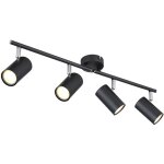 Globo lighting - plafonnier spot 4 flammes plafonnier blanc plafonnier salon avec spots orientables, ...