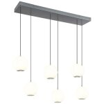 Globo lighting - suspension, lampe de table � manger, lampe de couloir, 5 ampoules cct led, h 150 cm
