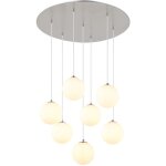 Globo lighting - suspension salon luminaire led 7 ampoules boules de verre h 120 cm