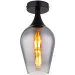 Globo - plafonnier - lavus - noir - verre - � 15cm - e27 -