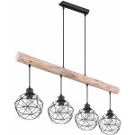 Plafonnier pendule vintage poutres en bois salon salle à manger suspension lampe treillis noir globo ... Plafonnier pendule vintage poutres en bois salon salle à manger suspension lampe treillis noir globo ...
