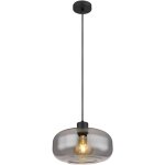 Suspension - giuseppe - noir - verre verre fum� - � 28cm - globo