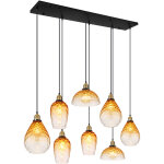 Globo - suspension - salvy - ambre - verre - grande lampe de