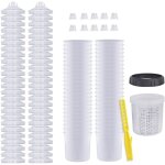 Gobelet jetable pour pistolet � peinture hvlp, kit pour pistolet � peinture automobile avec 30 gobelets, ...