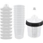 Gobelet de pulv�risateur, gobelet jetable pour pistolet � peinture hvlp, syst�me de gobelets avec insert ...