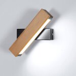 Goeco ? applique murale led rotative 360� en bois massif ? lumi�re blanche froide 6500k ? �clairage moderne ...
