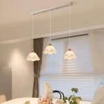 Goeco - lampe suspendue � 3 lumi�res de style nordique moderne japonais wabi - sabi lampe suspendue table ...