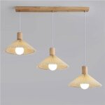 Goeco ? lustre simple blanc 3 lumi�res ? abat - jour en tissu pliss� ? cordon r�glable ? culot e26 / ...