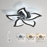 Goeco - plafonnier led 40w 4600lm dia 60cm 3000 - 6000k avec t�l�commande luminaire moderne de p�tale ...