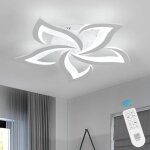 Goeco - plafonnier led 60w 4600lm dia 60cm 3000 - 6000k avec t�l�commande luminaire moderne de p�tale ...