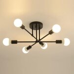 Goeco - plafonnier led moderne, rtro lustre lampe suspension vintage 6 lumires e27 base, lustre luminaire ...