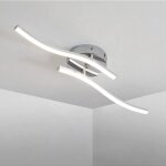 Plafonnier led, suspension luminaire en forme de vague, led intgres 12w 1100 lumen, lustre moderne ...