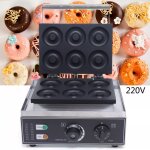1550w commercial �lectrique donut maker machine 6 grille gaufre beignet machine beignet fabricant