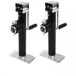 2 x bquille, cric de remorque pivotant, 1000 kg, avec support de manivelle, pied, timon de remorque, ...
