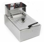 Gojoy - friteuse 2500w friteuse inox cuisson friture 5. 5l + panier friture pour frites et nuggets