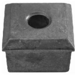 Gond bouchon pour tubes de 40x40mm - diam�tre 12mm - aluminium - � souder - deco fer forge