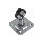 Gond sur platine avec crou rglable - filetage m20 - acier zingu -  visser - deco fer forge