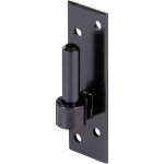 Gond de porte sur platine avec crochet di ? laqu� noir ? fixation solide pour volets et portails ? 130 ...