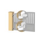 Gonds rglables haut et bas modulo pour portail en pente blanc - inox -  visser - pour un vantail - ...