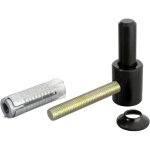 Gond � visser r�glable noir m10 ? dimensions 65 x 33 mm ? fixation robuste pour volets et portails ? ...