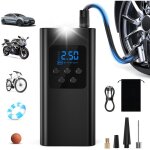 Gonfleur pneus voiture ? compresseur � air portatif 45l / min puissant, gonfleur �lectrique rapide avec ...