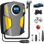 Gonfleur pneus voiture num�rique portable, 12 v pompe � air �lectrique rapide, gonfleur pneus voiture ...