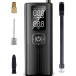 Gonfleur pneus voiture sans fil, mini compresseur � air portatif avec �cran lcd num�rique, lumi�re led, ...