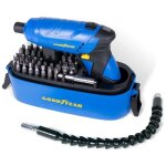 Goodyear - visseuse  batterie 3. 6v + embout articul + coffret 52 accessoires