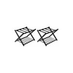 Support de bagage pliant en metal avec 4 sangles durables pour deposer sacs de voyages valises bagages ...