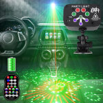 Boule disco avec t�l�commande sans fil et c�ble usb - lampe de f�te led � commande vocale - rotative ...