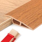 (grain de bois jaune, 1015mm(h), 1m(l))barre de seuil adhesive pvc, seuil de porte, profil�s de r�glage ...