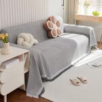 Grand plaid et couvre - lit en gaufr�, protege canape, lavable jet� de canap�, jete de canape avec franges ...