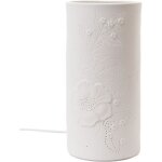 Grande lampe � poser blanche coquelicots