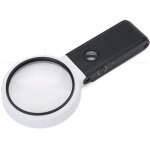 Grande loupe 4. 35in 3. 5x 25x avec lumi�re et support, loupe lumineuse led portable debout, loupe de ...