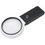 Grande loupe 4. 35in 3. 5x 25x avec lumi�re et support, loupe lumineuse led portable debout, loupe de ...