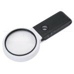 Grande loupe 4. 35in 3. 5x 25x avec lumi�re et support, loupe lumineuse led portable debout, loupe de ...