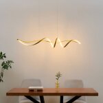 Grande suspension spirale dor�e 120 cm de long - lybella