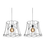 Granny frame - suspension avec abat - jour - 2 pièces - ø 500 mm - noir - rétro - éclairage intérieur ... Granny frame - suspension avec abat - jour - 2 pièces - ø 500 mm - noir - rétro - éclairage intérieur ...